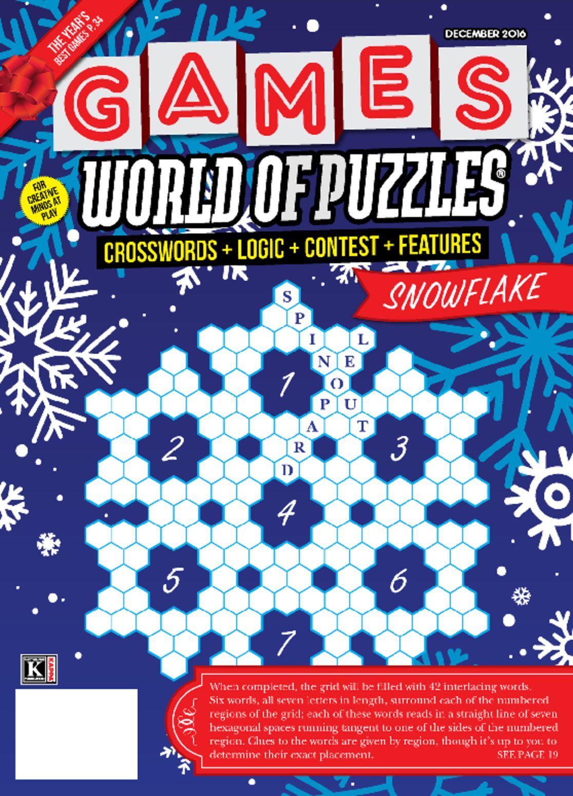 Games World Of Puzzles Magazine | Fun Puzzles ...