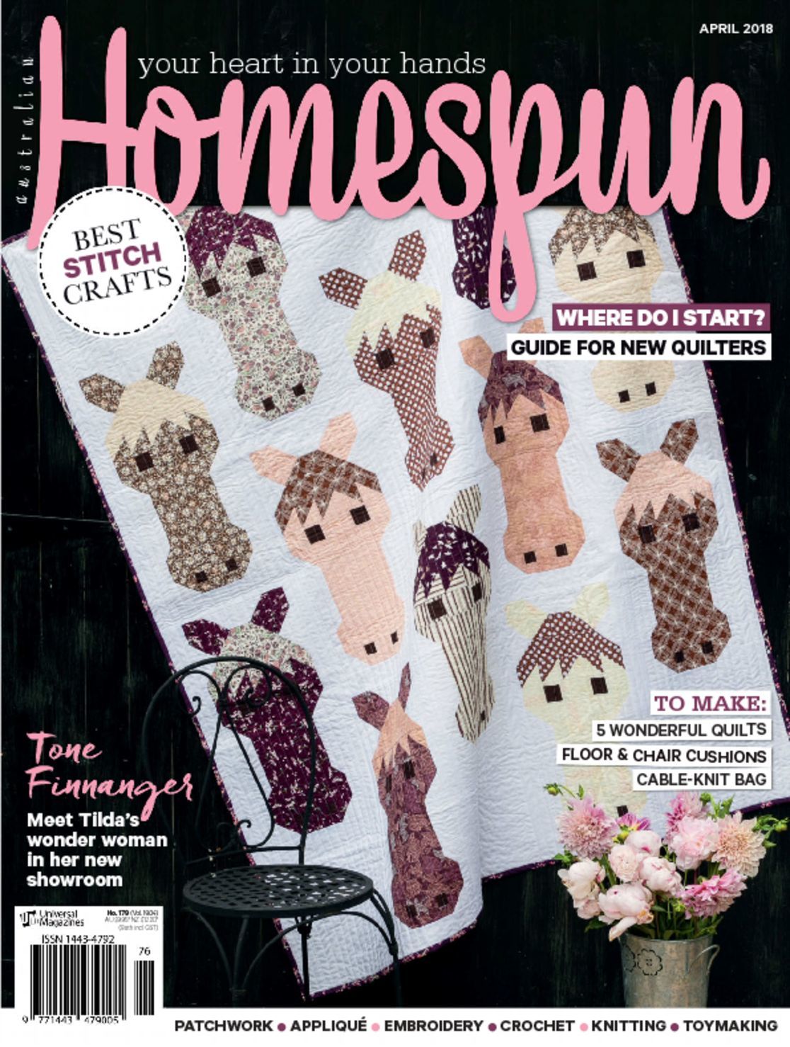 Australian Homespun Magazine Digital DiscountMags Com   56970 Australian Homespun Digital Cover 2018 April 1 Issue 