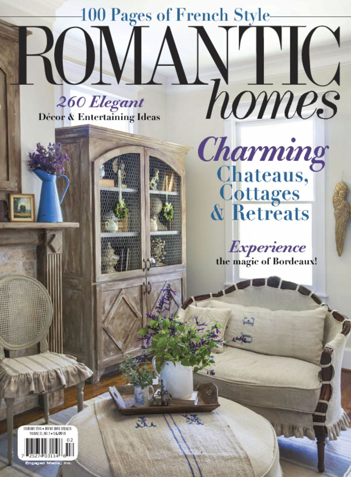 Romantic Homes Magazine Digital DiscountMags Com   59541 Romantic Homes Digital Cover 2018 February 1 Issue 